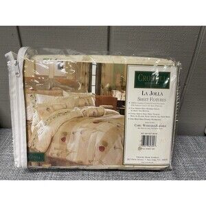 Vintage Croscill La Lola Full 4 Piece Sheet Set 220 TC Luxury Percale